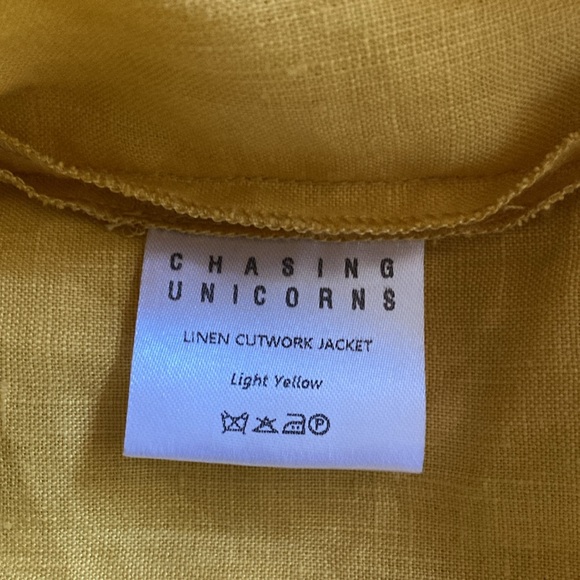 Chasing Unicorns💫 Summer In the City Linen Cutwork Jacket sz M - Picture 11 of 12